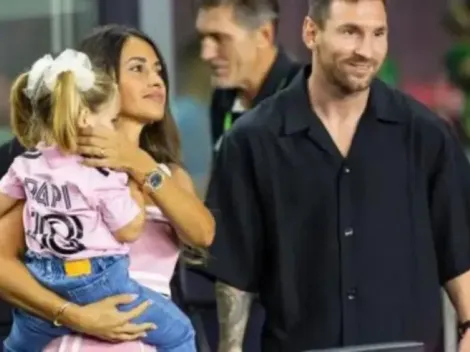 Who was the baby that Antonela Roccuzzo was holding during US Open Cup final?