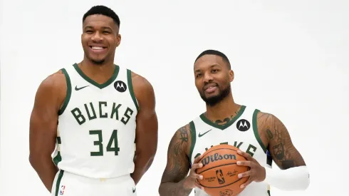 Giannis Antetokounmpo and Damian Lillard