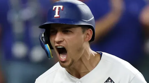 Corey Seager #5 of the Texas Rangers