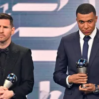 Kylian Mbappe reacts to Lionel Messi winning the 2023 Ballon d'Or