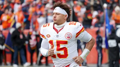 Patrick Mahomes warms-up prior to a game.