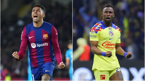 Raphinha (left) and Julian Quiñones