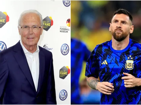 Lionel Messi reacts to the passing of German legend Franz Beckenbauer