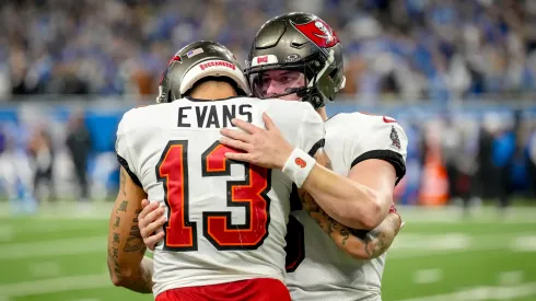 Baker Mayfield and Mike Evans, players of the Tampa Bay Buccaneers