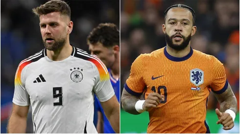 Niclas Fuellkrug (L) and Memphis Depay (R)