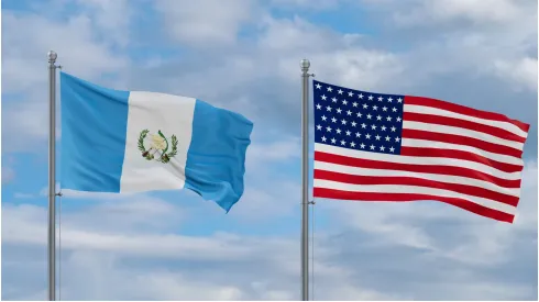 USA and Guatemala flags