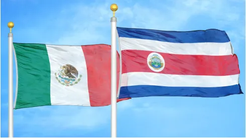 Mexico and Costa Rica flags