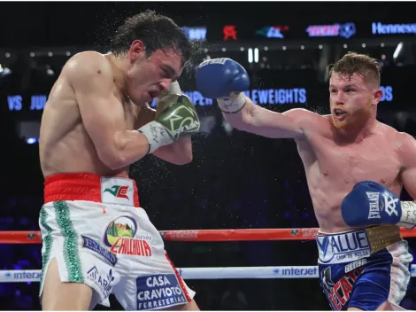What are Canelo Alvarez's statistics when he's faced off against other Mexican boxers?