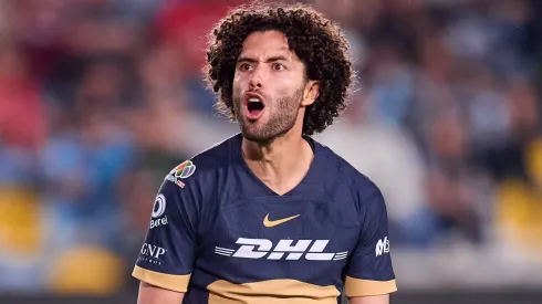 Cesar Huerta, midfielder of Pumas UNAM, after defeating Pachuca in the play-in round