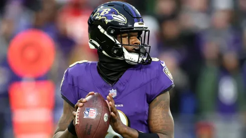 Lamar Jackson playing for the Baltimore Ravens (NFL 2023)