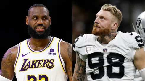 LeBron James (left, Lakers) and Maxx Crosby (right, Raiders)