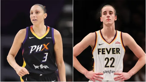 Diana Taurasi (left) and Caitlin Clark.