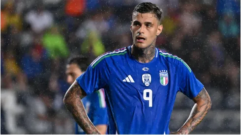 Italy's forward Gianluca Scamacca