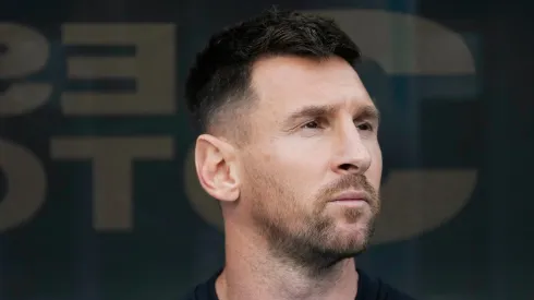 Lionel Messi #10 of Argentina looks on before an International Friendly match against Ecuador at Soldier Field on June 09, 2024 in Chicago, Illinois.