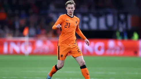 Frenkie de Jong of Netherlands in action during the international friendly match between Netherlands and Denmark