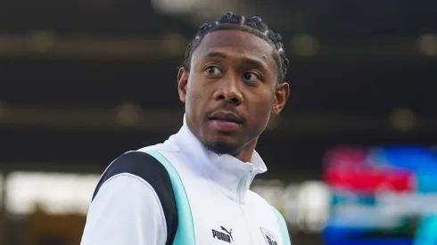 David Alaba of Austria inspects the pitch prior to the international friendly match between Austria and Serbia at Ernst Happel Stadion on June 4, 2024 in Vienna, Austria.
