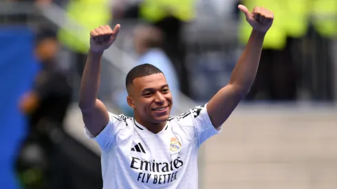 Real Madrid new signing, Kylian Mbappe is unveiled at Estadio Santiago Bernabeu