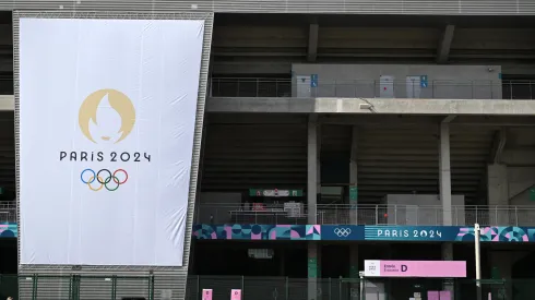 A general view outside the Geoffroy Guichard Stadium ahead of the Paris 2024 Olympic Games