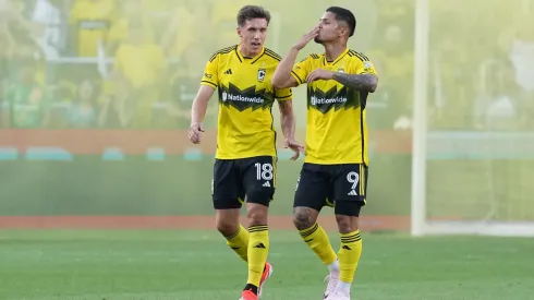 Cucho Hernández celebrates Columbus Crew's goal