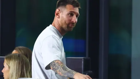 Lionel Messi #10 of Inter Miami looks on during the second half of the game against the Toronto FC at Chase Stadium on July 17, 2024 in Fort Lauderdale, Florida.