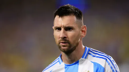 Lionel Messi of Argentina gestures during the CONMEBOL Copa America 2024 Final