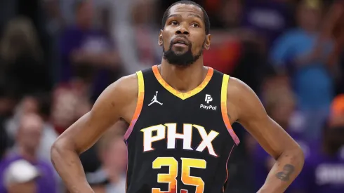 Kevin Durant #35 of the Phoenix Suns during the second half of game four of the Western Conference First Round Playoffs
