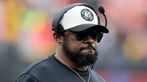 Mike Tomlin the head coach of the Pittsburgh Steelers during the game against the Cincinnati Bengals at Paycor Stadium on November 26, 2023 in Cincinnati, Ohio.