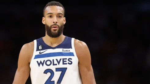 Rudy Gobert #27 of the Minnesota Timberwolves during the second half of the NBA game at Footprint Center