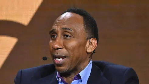 Stephen A. Smith speaks onstage during the Fanatics Fest NYC 2024 at Jacob Javits Center on August 18, 2024 in New York City.