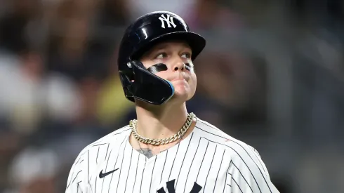 Alex Verdugo #24 of the New York Yankees in action against the Baltimore Orioles at Yankee Stadium on June 19, 2024 in the Bronx borough of New York City.