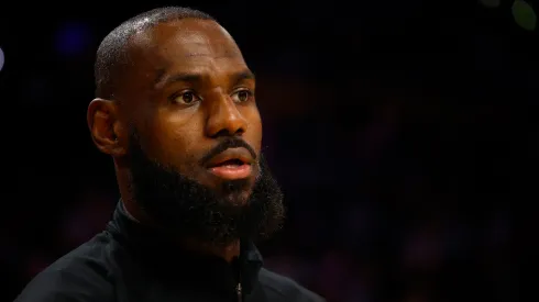 LeBron James #23 of the Los Angeles Lakers in the second half against Toronto Raptors at Crypto.com Arena