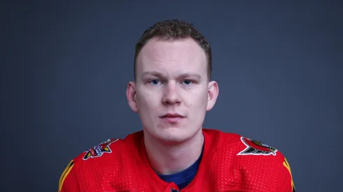 Brady Tkachuk #7 of the Ottawa Senators poses for his portrait prior to the 2024 Honda NHL All-Star Game on February 03, 2024 in Toronto, Ontario.