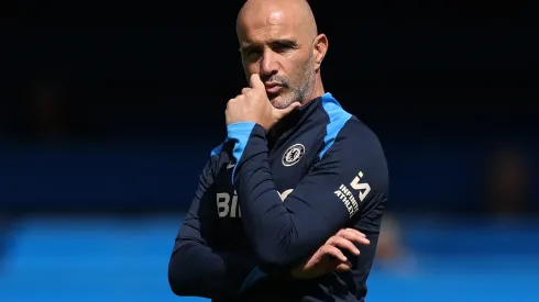 Head Coach Enzo Maresca of Chelsea in action during the pre-season friendly match between Chelsea and FC Internazionale at Stamford Bridge on August 11, 2024 in London, England.