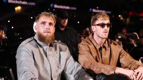 ake Paul and Logan Paul enter during LIVE On Netflix: Jake Paul vs. Mike Tyson at AT&T Stadium on November 15, 2024 in Arlington, Texas.