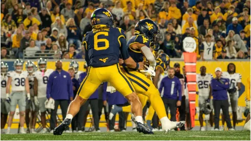 Garrett Greene during the West Virginia University<br />
Mountaineers