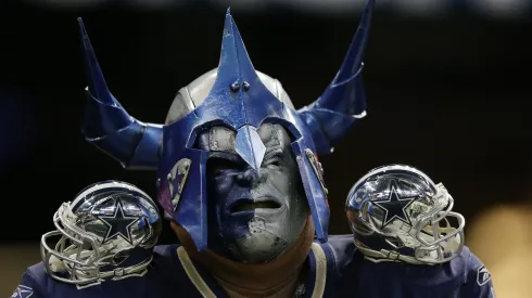 A Dallas Cowboys fan prepares for the game between the Dallas Cowboys and the New Orleans Saints at Caesars Superdome on December 02, 2021.