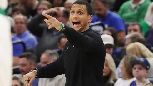 Boston Celtics coach Joe Mazzulla yells during the NBA, Basketball Herren, USA game against the Orlando Magic at the Kia Center on Monday, Dec. 23, 2024, in Orlando, Florida. Orlando USA