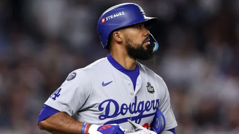 Teoscar Hernandez #37 of the Los Angeles Dodgers walks during the seventh inning of Game Five of the 2024 World Series against the New York Yankees at Yankee Stadium on October 30, 2024 in the Bronx borough of New York City.