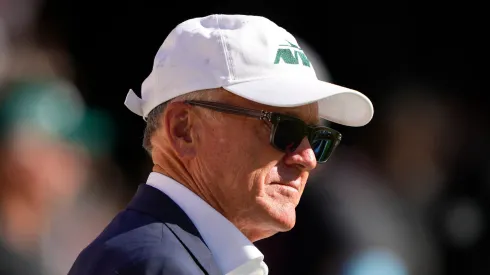 Woody Johnson, New York Jets owner, looks on before the game against the San Francisco 49ers at Levi's Stadium on September 09, 2024 in Santa Clara, California.