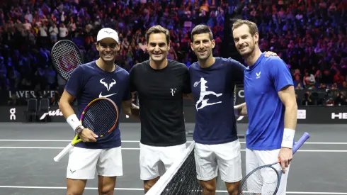 Rafael Nadal, Roger Federer, Novak Djokovic, and Andy Murray during the 2022 Laver Cup