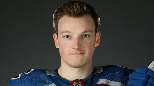 Cale Makar #8 of the Colorado Avalanche poses for a portrait before the 2022 NHL All-Star game at T-Mobile Arena on February 04, 2022 in Las Vegas, Nevada.