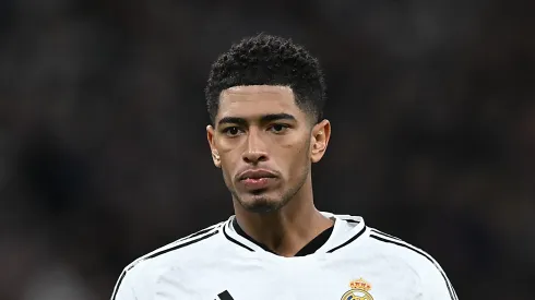 Jude Bellingham of Real Madrid reacts during the UEFA Champions League 2024/25 League Phase MD7 match between Real Madrid C.F. and FC Salzburg