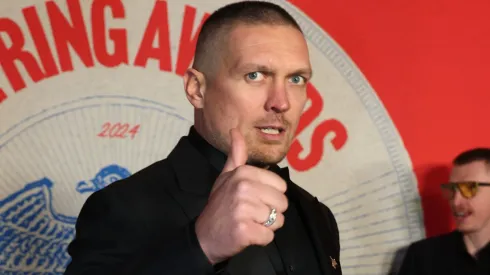 Oleksandr Usyk arrives prior to the RING Magazine Awards at Old Royal Naval College on January 11, 2025 in London, England.
