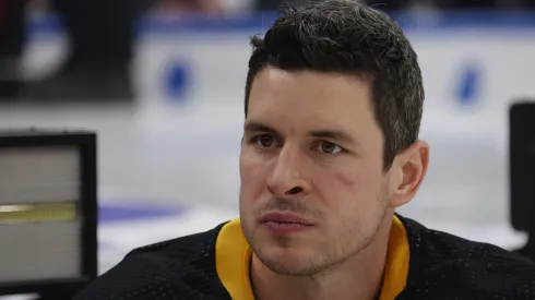 Sidney Crosby #87 of the Pittsburgh Penguins takes part in the 2024 NHL All-Star Skills Competition on February 02, 2024 in Toronto, Ontario.