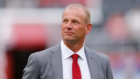 Head coach Kalen DeBoer of the Alabama Crimson Tide looks on before the game against the Georgia Bulldogs at Bryant-Denny Stadium on September 28, 2024 in Tuscaloosa, Alabama.