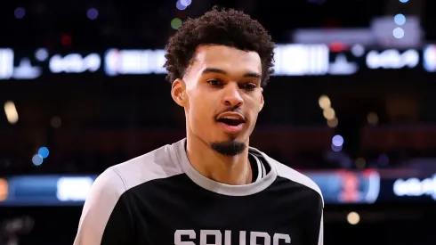 Victor Wembanyama #1 of the San Antonio Spurs participates during the 2025 KIA Skills Challenge as part of the State Farm All-Star