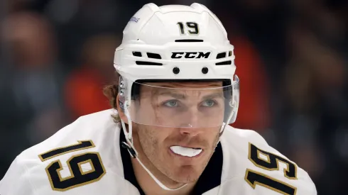 Matthew Tkachuk #19 of the Florida Panthers looks on during the second period against the Seattle Kraken at Climate Pledge Arena on December 10, 2024 in Seattle, Washington.