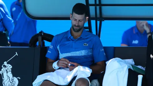 Novak Djokovic during the 2025 Australian Open