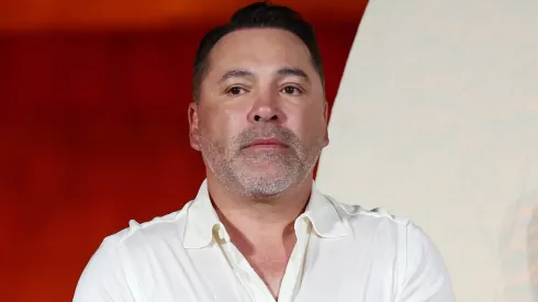 Former Professional Boxer Oscar De La Hoya looks on during the weigh-in as part of the Riyadh Season – Latino Night at on November 15, 2024 in Riyadh, .