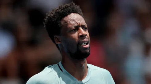 Gael Monfils of France looks on during his semi final match against Nishesh Basavareddy of the USA on Day 12 of the ASB Classic.